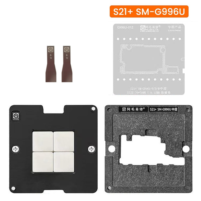 AMAOE Double-side Use Middle Frame Reballing Stencil Platform for Samsung Galaxy S21 Plus 5G G996