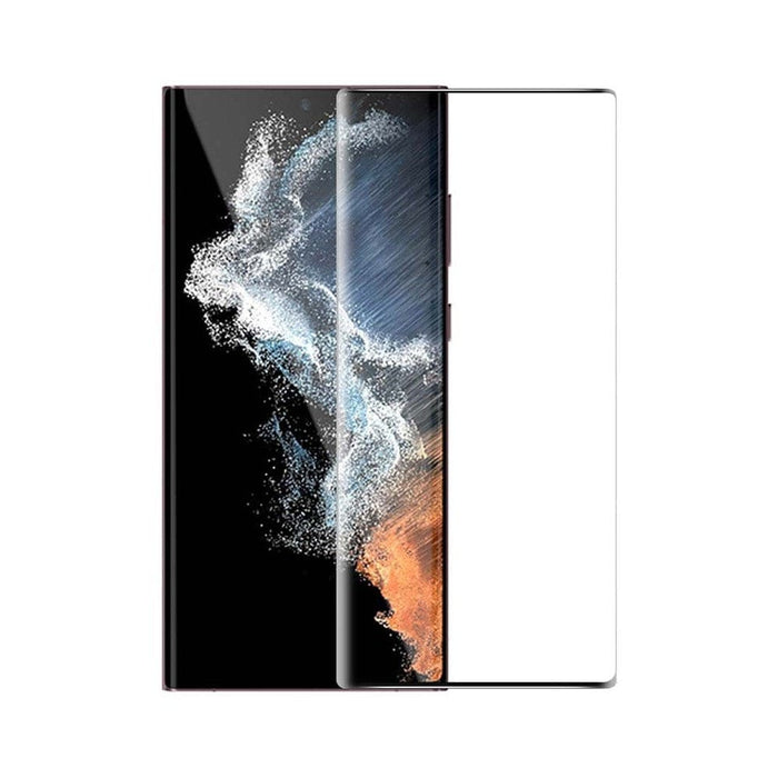 Kinglas Full Coverage Tempered Glass Screen Protector for Samsung Galaxy S23 Ultra โ 9H Edge-Adhesive Film