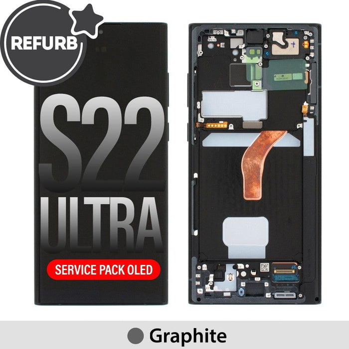 Samsung Galaxy S22 Ultra 5G S908B REFURB OLED Screen Replacement โ Graphite | High-Quality Display & Touch Sensitivity - JPC MOBILE ACCESSORIES