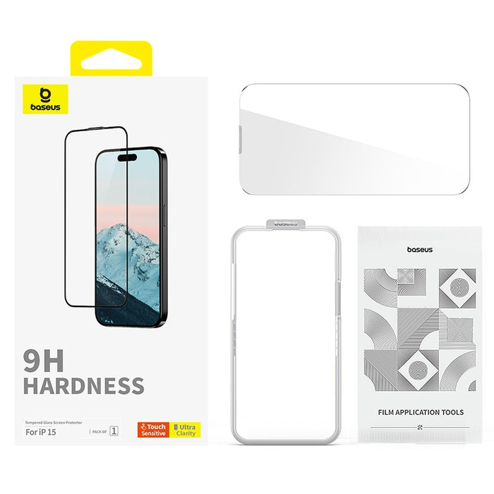 Baseus Diamond Series Full-Coverage HD Tempered Glass Screen Protector for iPhone 15