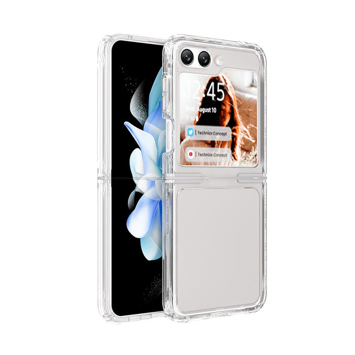 UTIA Ultimate Shockproof Case Cover for Samsung Galaxy Z Flip5-Transparent