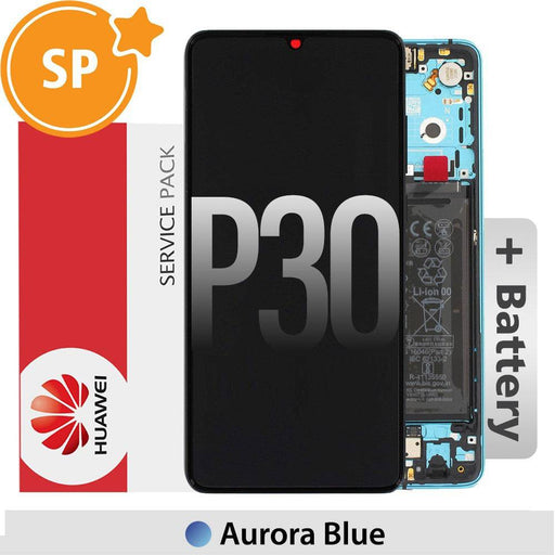 Huawei P30 LCD Screen Digitizer 02354HRH (New Version) (Service Pack)-Aurora Blue - JPC MOBILE ACCESSORIES