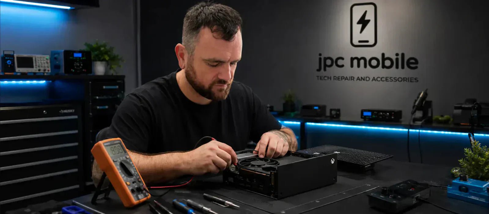 Xbox Series X and Series S no power repair setup with diagnostic tools