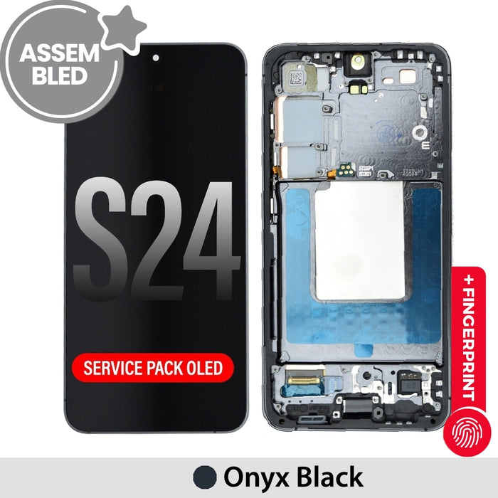 Samsung Galaxy S24 Ultra SM-S928B Conjunto de Marco de Pantalla OLED Original Gris Titanio 2600 Nits