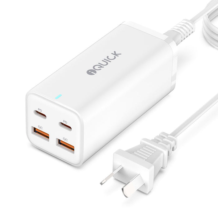 iQuick 100W 2*USB-A 2*USB-C 4-Port Charger Power Strip-White