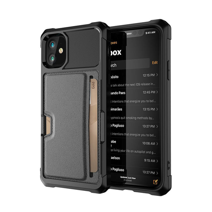Magnetic Anti-fall Protection Case With Card Slot for iPhone 11 Pro (5.8'')