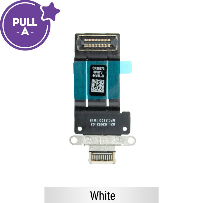 Charging Port with Flex Cable for iPad Pro 12.9 / Pro 11 (2021) / (2022) (PULL-A)-White