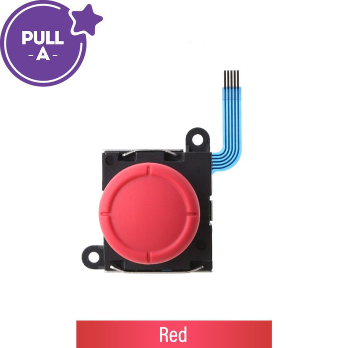 3D Analog Stick Thumbstick For Nintendo Switch / Switch OLED / Switch Lite Joy-Con Controller (PULL-A)-Red