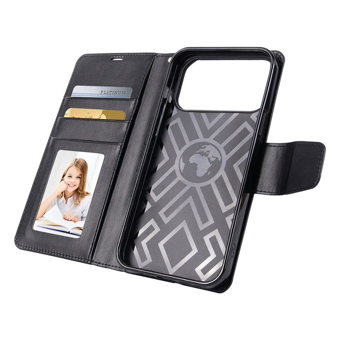 Hanman PU Flip Leather Wallet Case for iPhone 17 Pro Max / 18 Pro Max