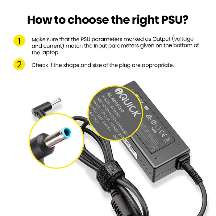 Laptop Power Adapter H651954530 For HP 250 G2 G3 G4 G5 15-R 15-R100NW 15-R101NW 15-R104NW 15-R233NW 15-R253N (With Pin Inside)