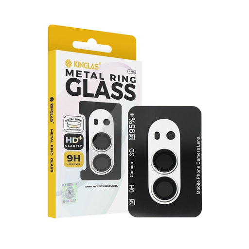 Kinglas frosted-metal camera lens protector and package for iPhone Duo