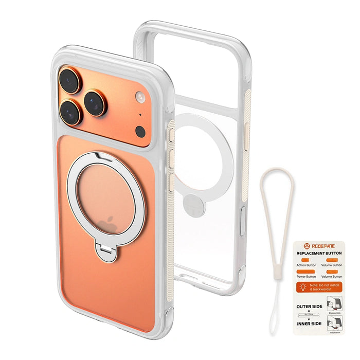 iPhone 18 Pro / 17 Pro REDEFYNE Air Bumper Drop Protection Shockproof Soft Touch Rotating Stand Case Cover