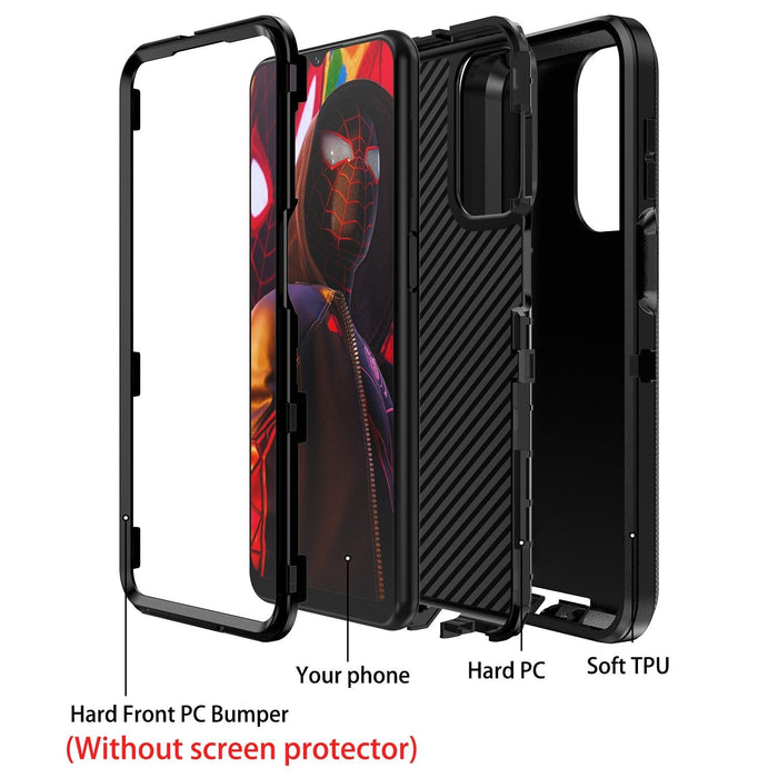 Shockproof Robot Armor Hard Plastic Case with Belt Clip for Samsung Galaxy A33 5G A336