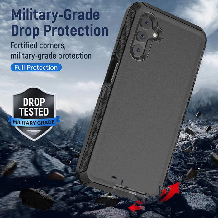 Shockproof Robot Armor Hard Plastic Case with Belt Clip for Samsung Galaxy A14 5G