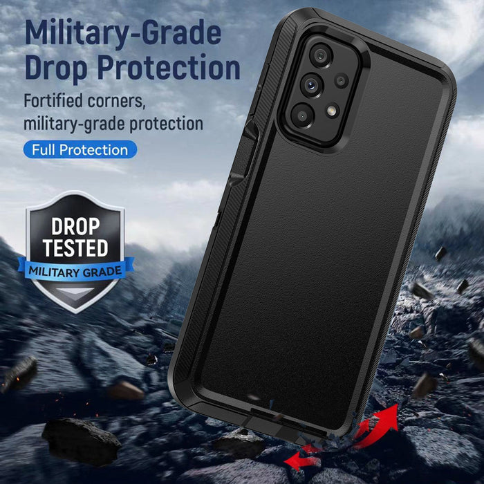 Shockproof Robot Armor Hard Plastic Case with Belt Clip for Samsung Galaxy A23 5G A236U