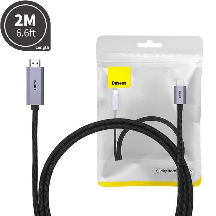 Baseus High Definition Series Graphene Type-C to HDMI 4K Adapter Cable 2M-Black