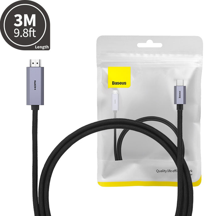 Baseus High Definition Series Graphene Type-C to HDMI 4K Adapter Cable 3M-Black