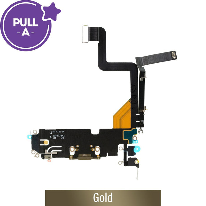 Charging Port for iPhone 14 Pro (PULL-A)-Gold