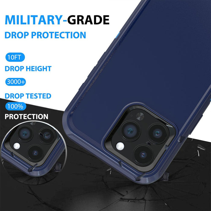 Shockproof Robot Armor Hard Plastic Case with Belt Clip for iPhone 15 Pro