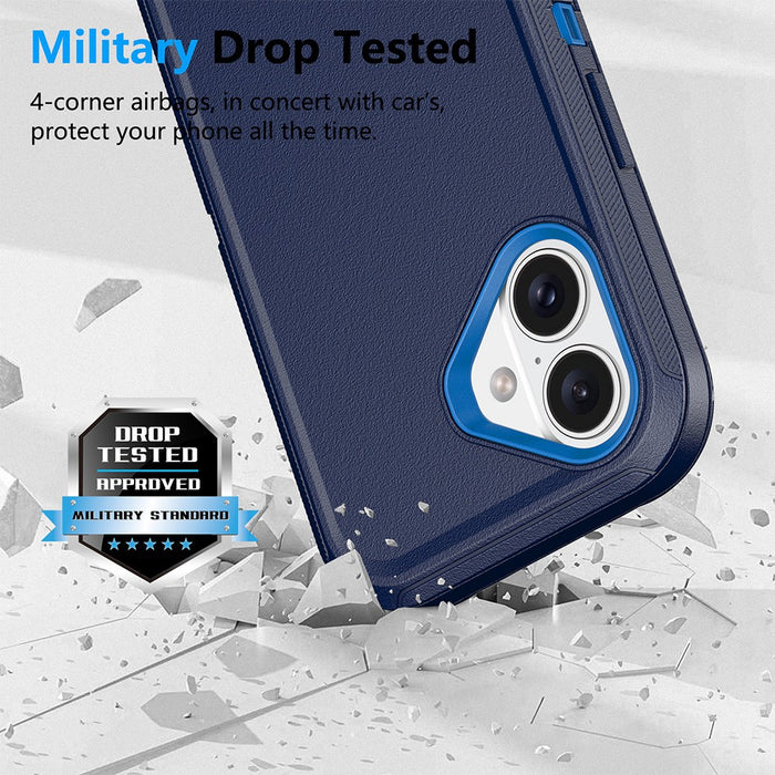 Shockproof Robot Armor Hard Plastic Case with Belt Clip for iPhone 16