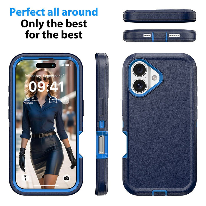 Shockproof Robot Armor Hard Plastic Case with Belt Clip for iPhone 16