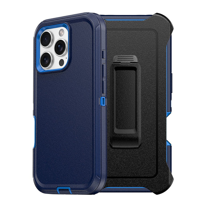 Shockproof Robot Armor Hard Plastic Case with Belt Clip for iPhone 16 Pro Max