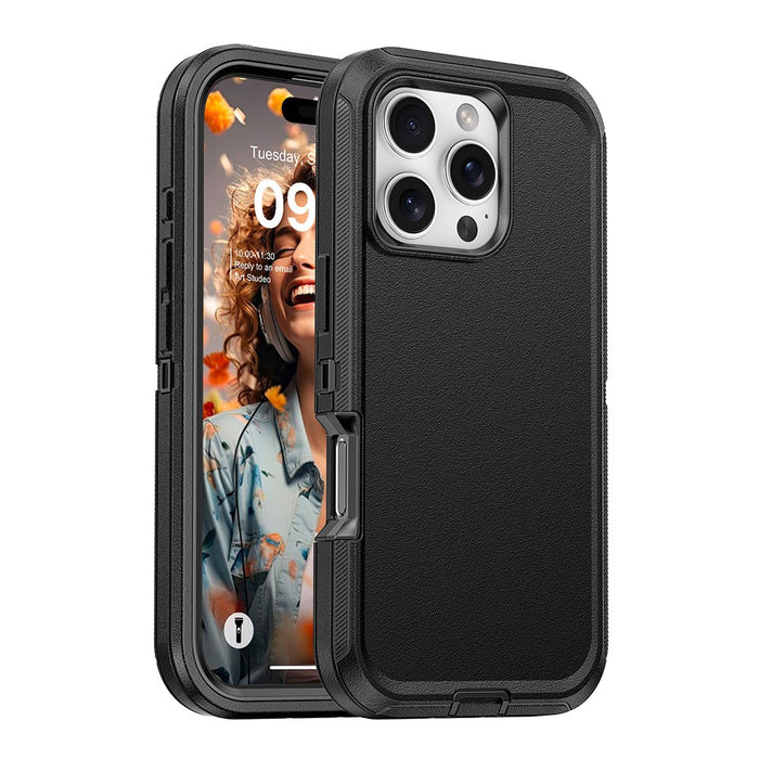 Shockproof Robot Armor Hard Plastic Case with Belt Clip for iPhone 16 Pro Max