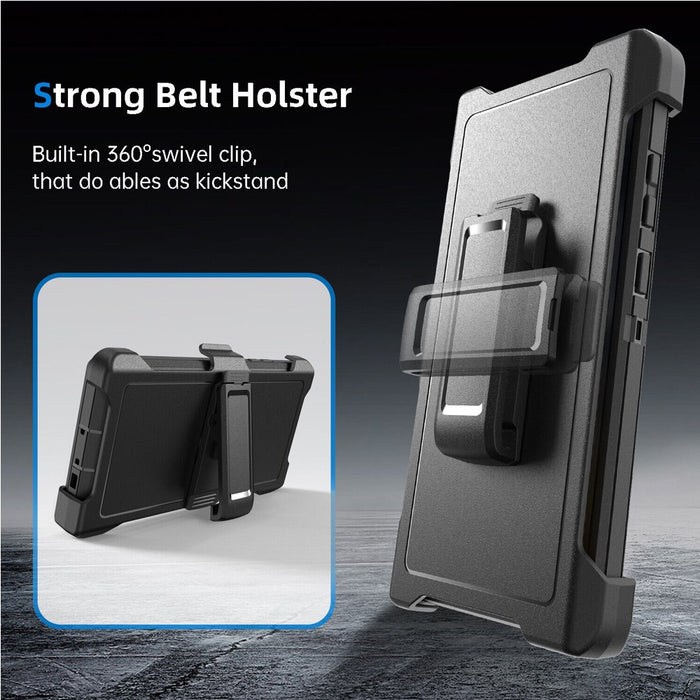 Shockproof Robot Armor Hard Plastic Case with Belt Clip for Samsung Galaxy S24 Ultra
