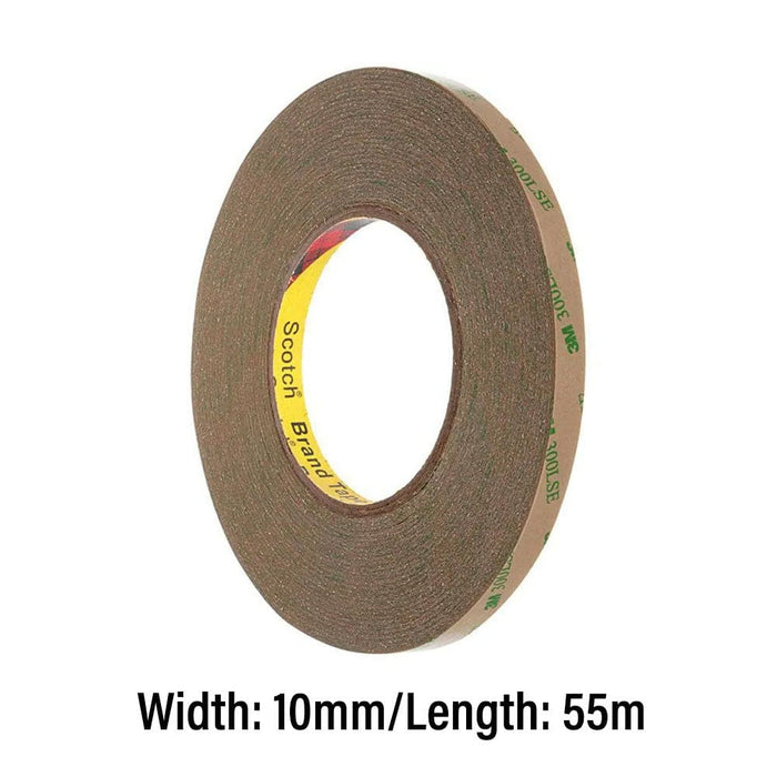 3M High Performance Clear Double Sided Adhesive Transfer Tape 10mm | Professional Heavy - Duty Adhesive | Chemical Resistant | 55M Length | JPC Mobile Accessories Australia - JPC MOBILE ACCESSORIES