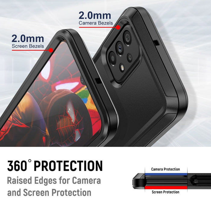 Shockproof Robot Armor Hard Plastic Case with Belt Clip for Samsung Galaxy A23 5G A236U