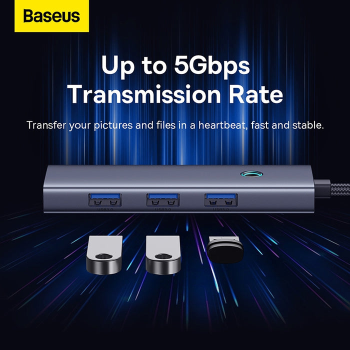 Baseus Flite Series 5-Port HUB Docking Station (Type-C to HDMI4K@30Hz*1+USB 3.0*4)