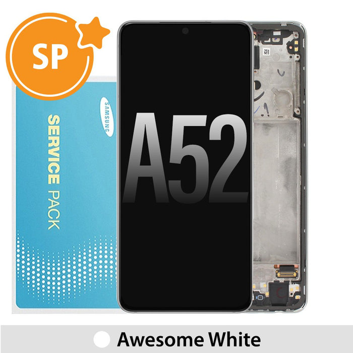 Samsung Galaxy A52 A525 / A52 5G A526 OLED Screen Replacement GH82-25524D (Service Pack)-Awesome White