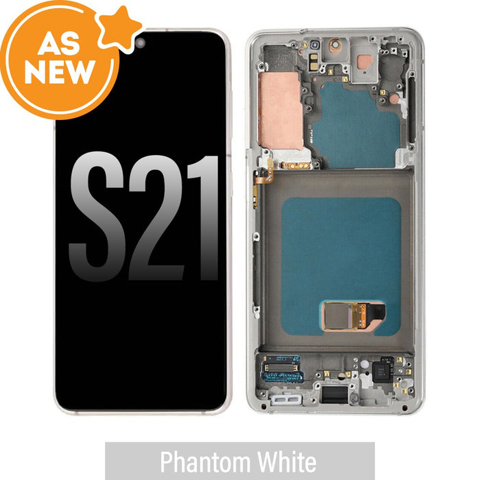 AS NEW-Samsung Galaxy S21 5G G991B OLED Screen Replacement-Phantom White (Brand new screen disassemble from brand new phone)