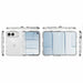 Clear iPhone Duo case shown folded and open with side and edge views