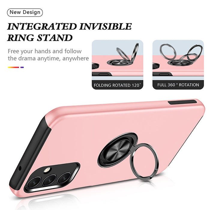 Magnetic Ring Holder Shockproof Cover Case for Samsung Galaxy A14 4G / 5G
