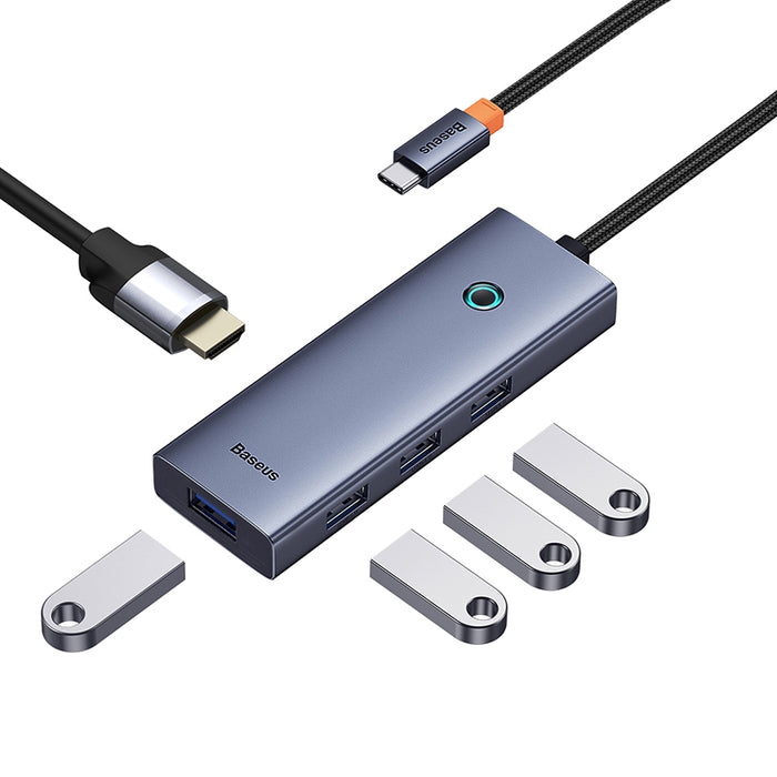 Baseus Flite Series 5-Port HUB Docking Station (Type-C to HDMI4K@30Hz*1+USB 3.0*4)