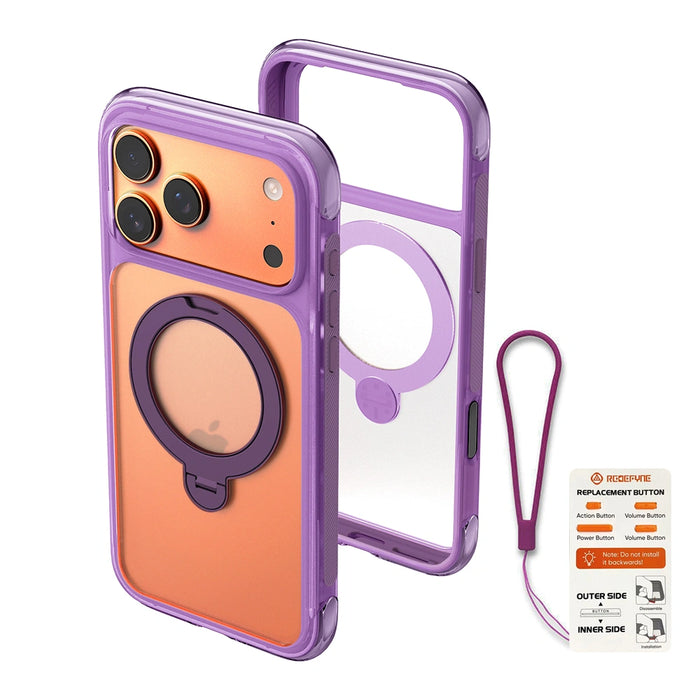 iPhone 18 Pro / 17 Pro REDEFYNE Air Bumper Drop Protection Shockproof Soft Touch Rotating Stand Case Cover
