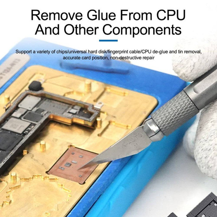 Advanced motherboard heating station with silicone non-slip foot pads for temperature isolation and component protection