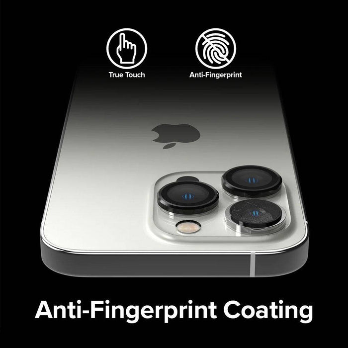 Aluminum alloy frame camera lens protector for iPhone 14 series.