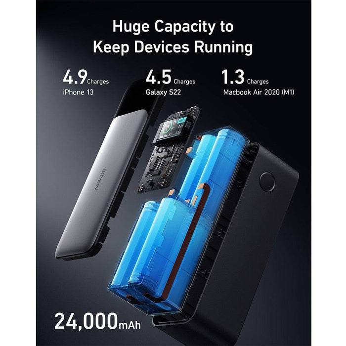 Anker 737 Power Bank Size Comparison - Compact 24,000mAh Design