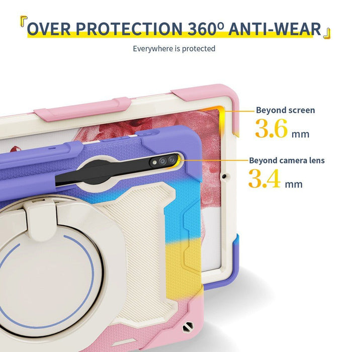 Armor Shockproof Handle Ring Rotation Case Cover for Samsung Galaxy Tab S7 T870 / S8 X700 / S9 X710 / S9 FE X510 / S10 FE X520 Armor Case JPC MOBILE ACCESSORIES