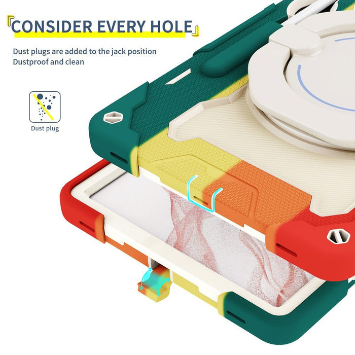 Armor Shockproof Handle Ring Rotation Case Cover for Samsung Galaxy Tab S7 T870 / S8 X700 / S9 X710 / S9 FE X510 / S10 FE X520 Armor Case JPC MOBILE ACCESSORIES