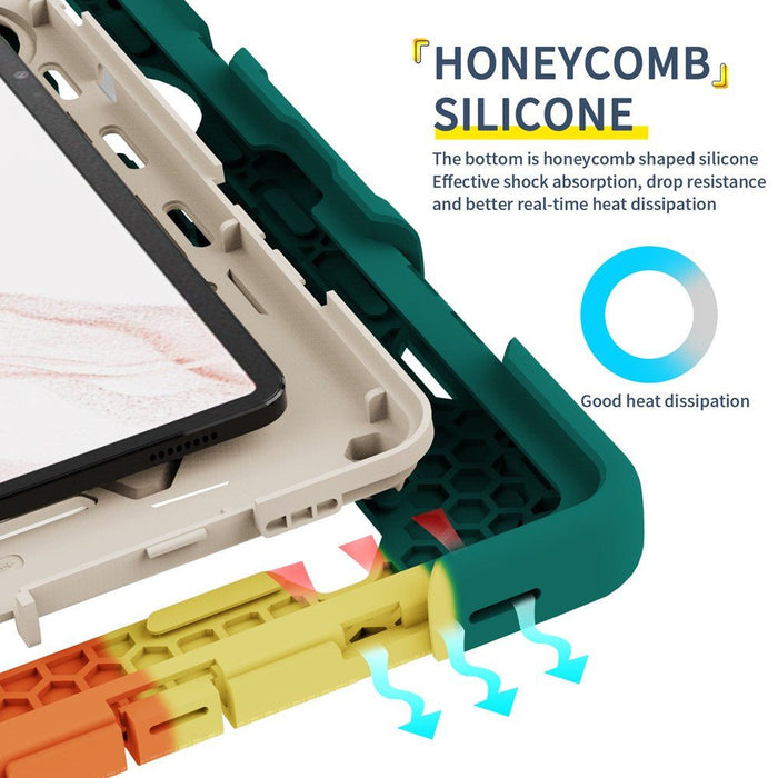 Armor Shockproof Handle Ring Rotation Case Cover for Samsung Galaxy Tab S8 Ultra X900 / S9 Ultra X910 / S10 Ultra X920 Silicone Case JPC MOBILE ACCESSORIES