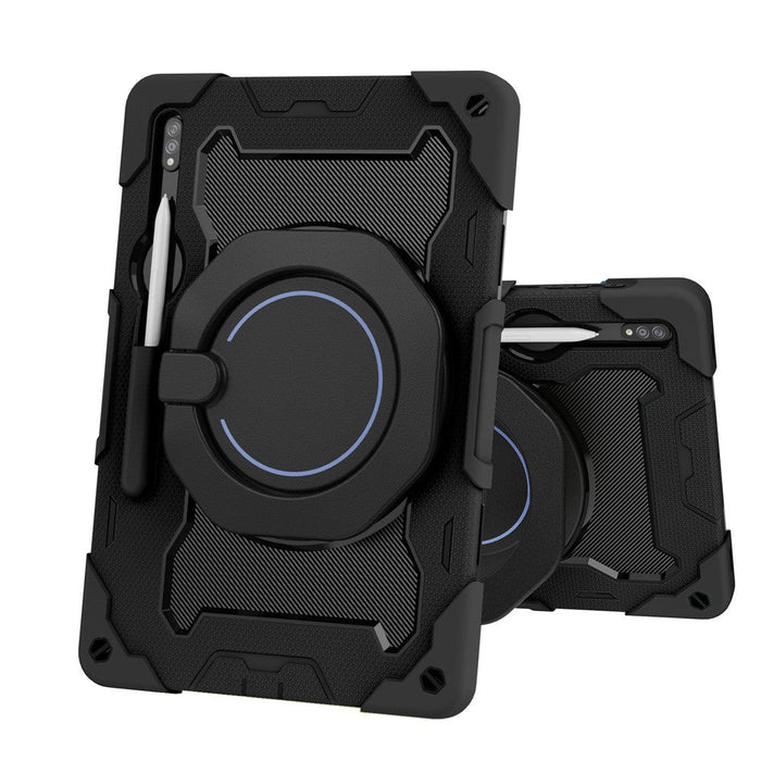 Armor Shockproof Handle Ring Rotation Case Cover for Samsung Galaxy Tab S9+ X810 / S9 FE+ X610 / S10+ X820 Silicone Case JPC MOBILE ACCESSORIES