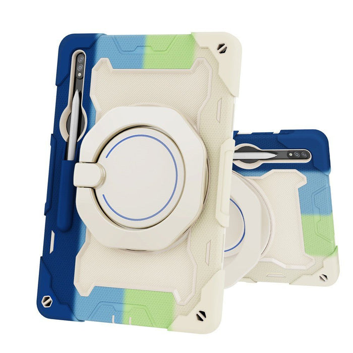 Armor Shockproof Handle Ring Rotation Case Cover for Samsung Galaxy Tab S9+ X810 / S9 FE+ X610 / S10+ X820 Silicone Case JPC MOBILE ACCESSORIES