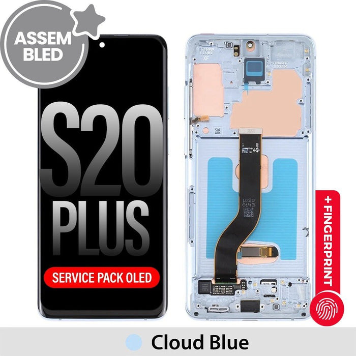Samsung Galaxy S20 Plus OLED Screen Replacement with Frame - Cloud Blue Screen Replacement JPC MOBILE ACCESSORIES