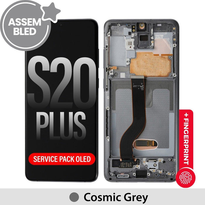 Samsung Galaxy S20 Plus OLED Screen Replacement with Frame - Cosmic Grey Screen Replacement JPC MOBILE ACCESSORIES
