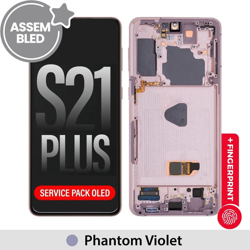 ASSEMBLED OLED Screen Replacement with Frame for Samsung Galaxy S21 Plus 5G G996-Phantom Violet Screen Replacement JPC MOBILE ACCESSORIES
