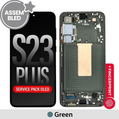 ASSEMBLED OLED Screen Replacement with Frame for Samsung Galaxy S23 Plus 5G S916B - Green Screen Replacement JPC MOBILE ACCESSORIES