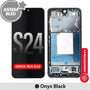 ASSEMBLED OLED Screen Replacement with Frame for Samsung Galaxy S24 S921B - Onyx Black (SERVICE PACK SCREEN BUT REFURBISH FRAME) Screen Replacement JPC MOBILE ACCESSORIES
